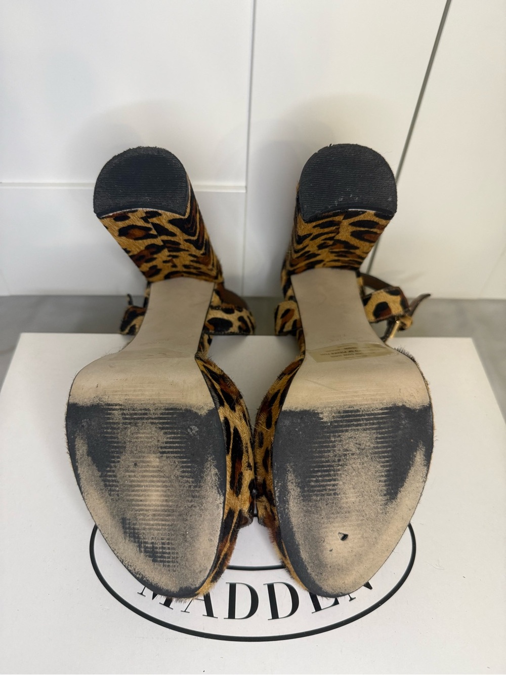 Steve Madden Leopard Print Platform Heels - Brown and Black - Picture 5 of 7